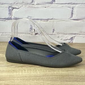 Rothy's The Point Gray Flats Women's 7 Knit Pointed Toe Grey Slip On